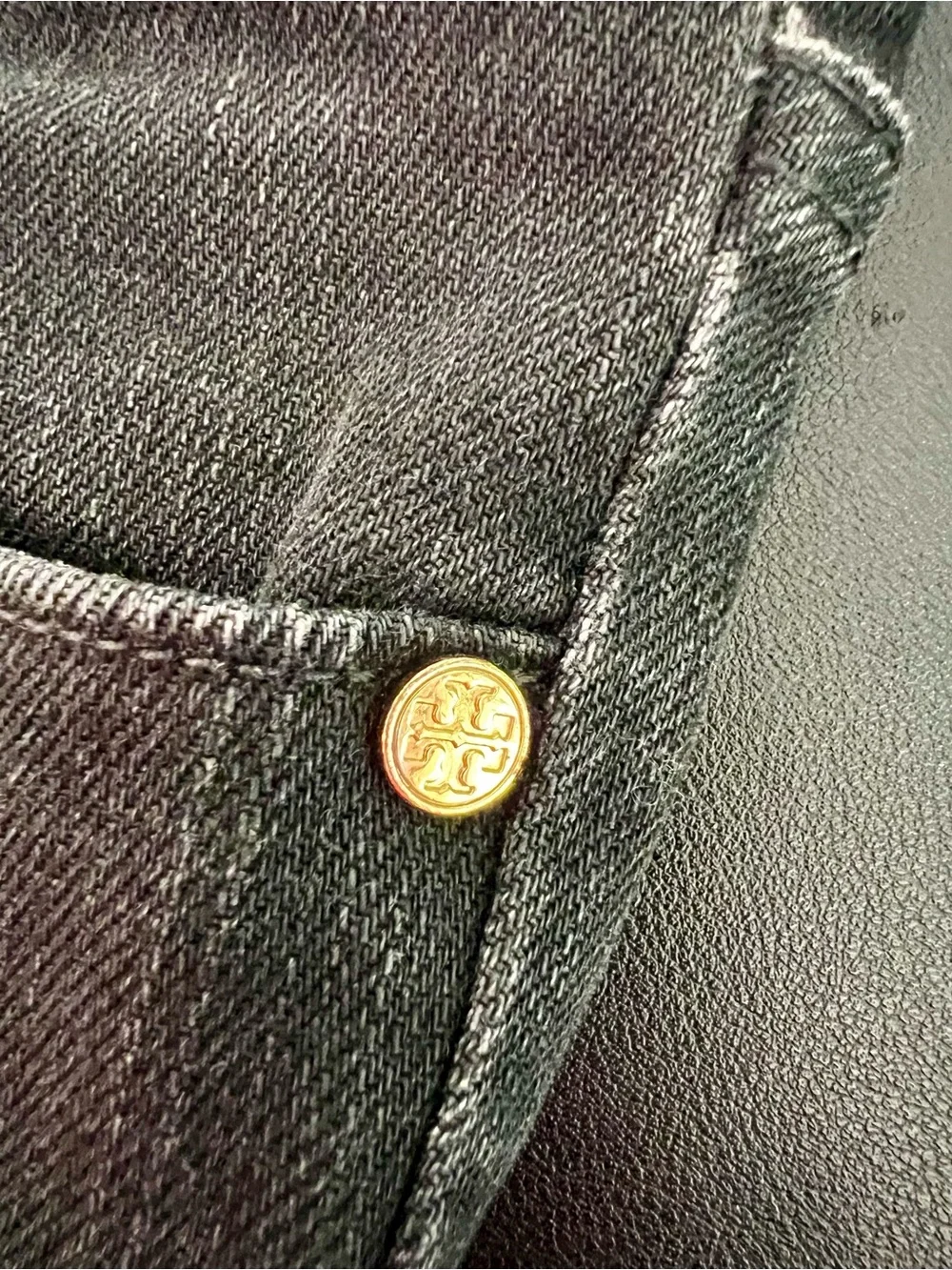 TORY BURCH Vintage Super Skinny Pin-Tuck Dark Wash Jean